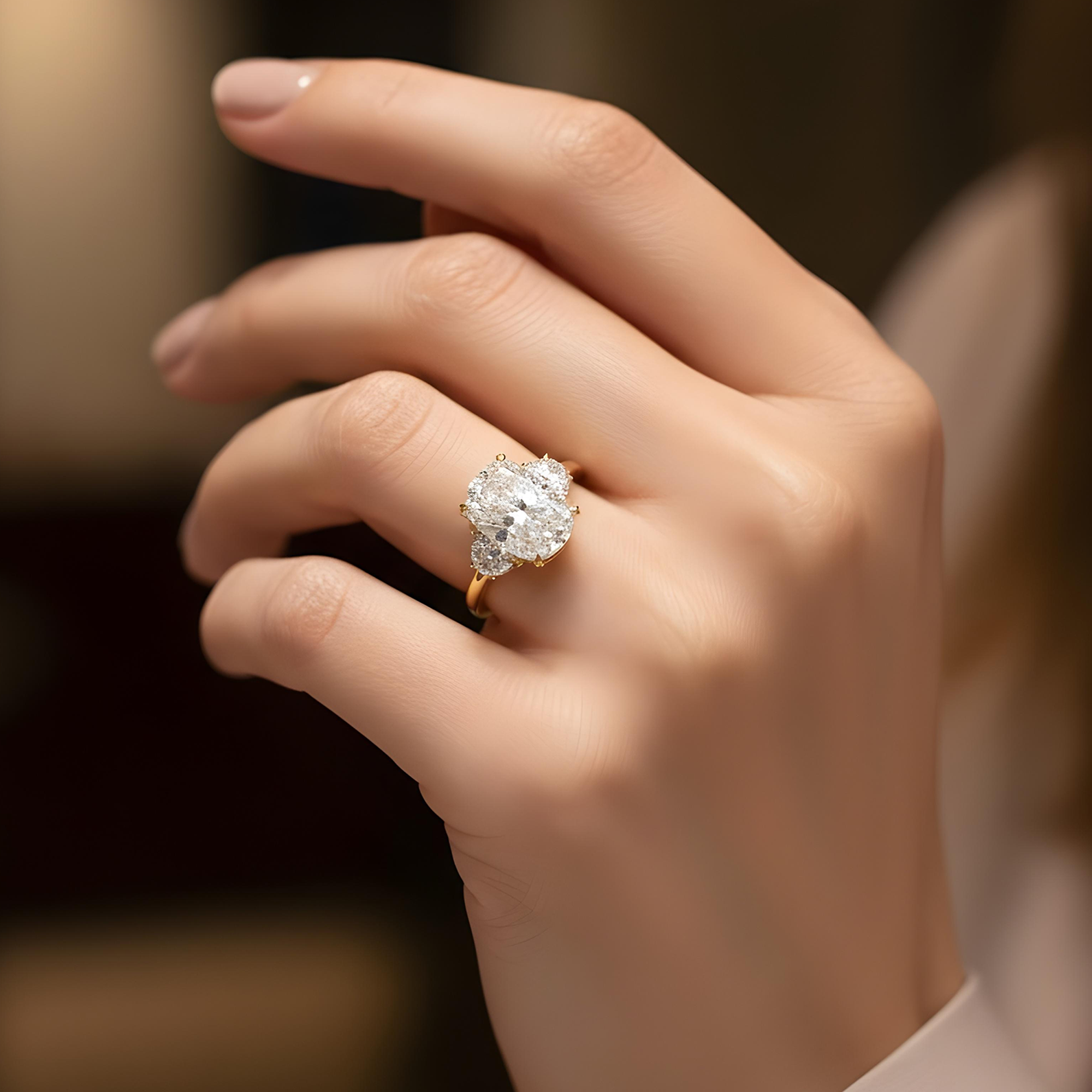 GIA 18K White Gold 10ct Cushion Cut Triple Diamond Engagement Ring 11.62ct