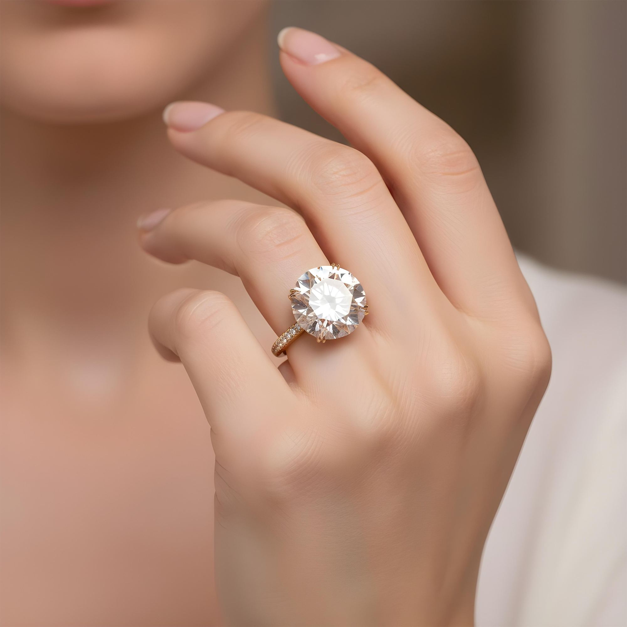 GIA Platinum 19.27ct Round Cut Fancy Vivid Pink Diamond Ring 21.18ctw