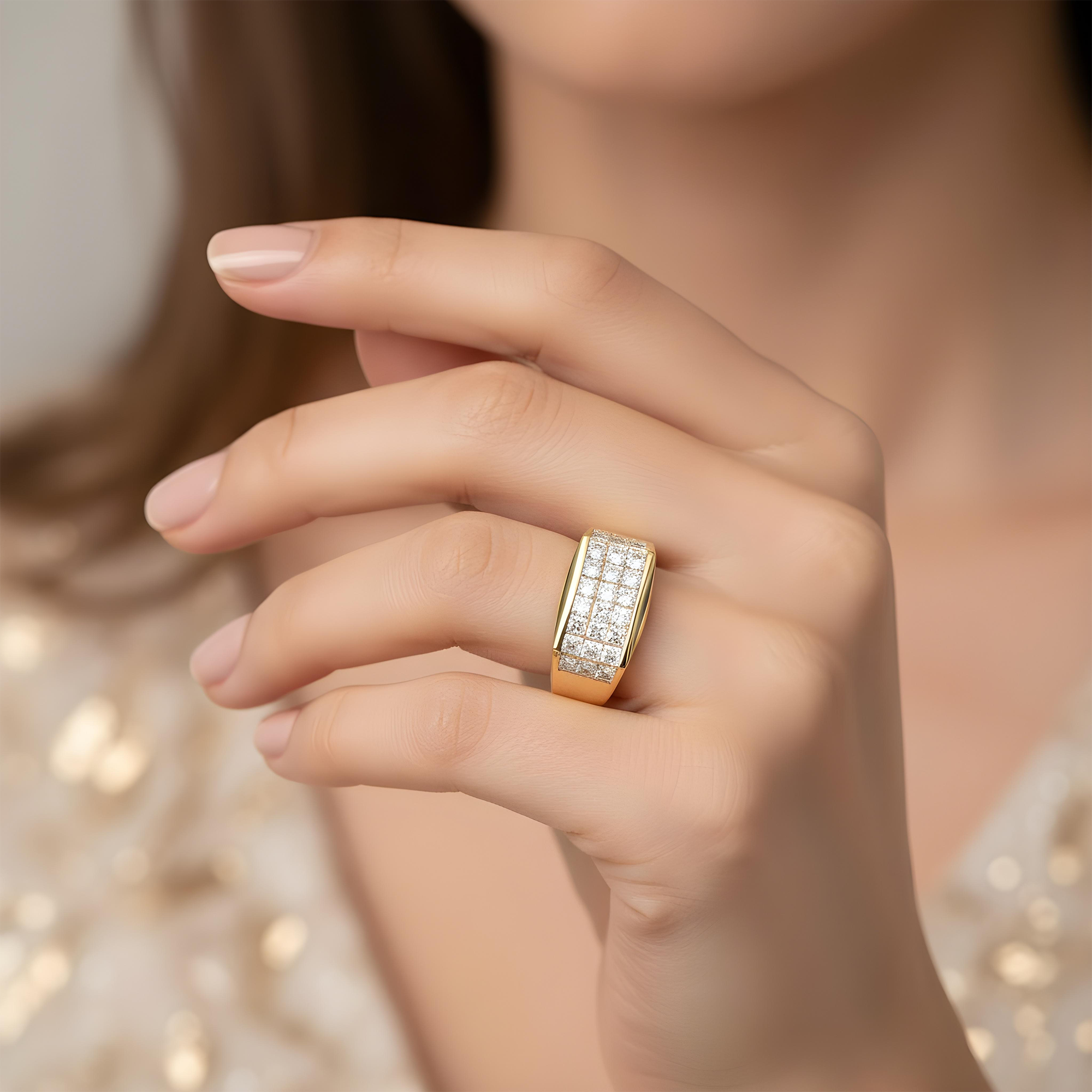 18K White Gold Princess Cut Diamond Ring 1.85ct