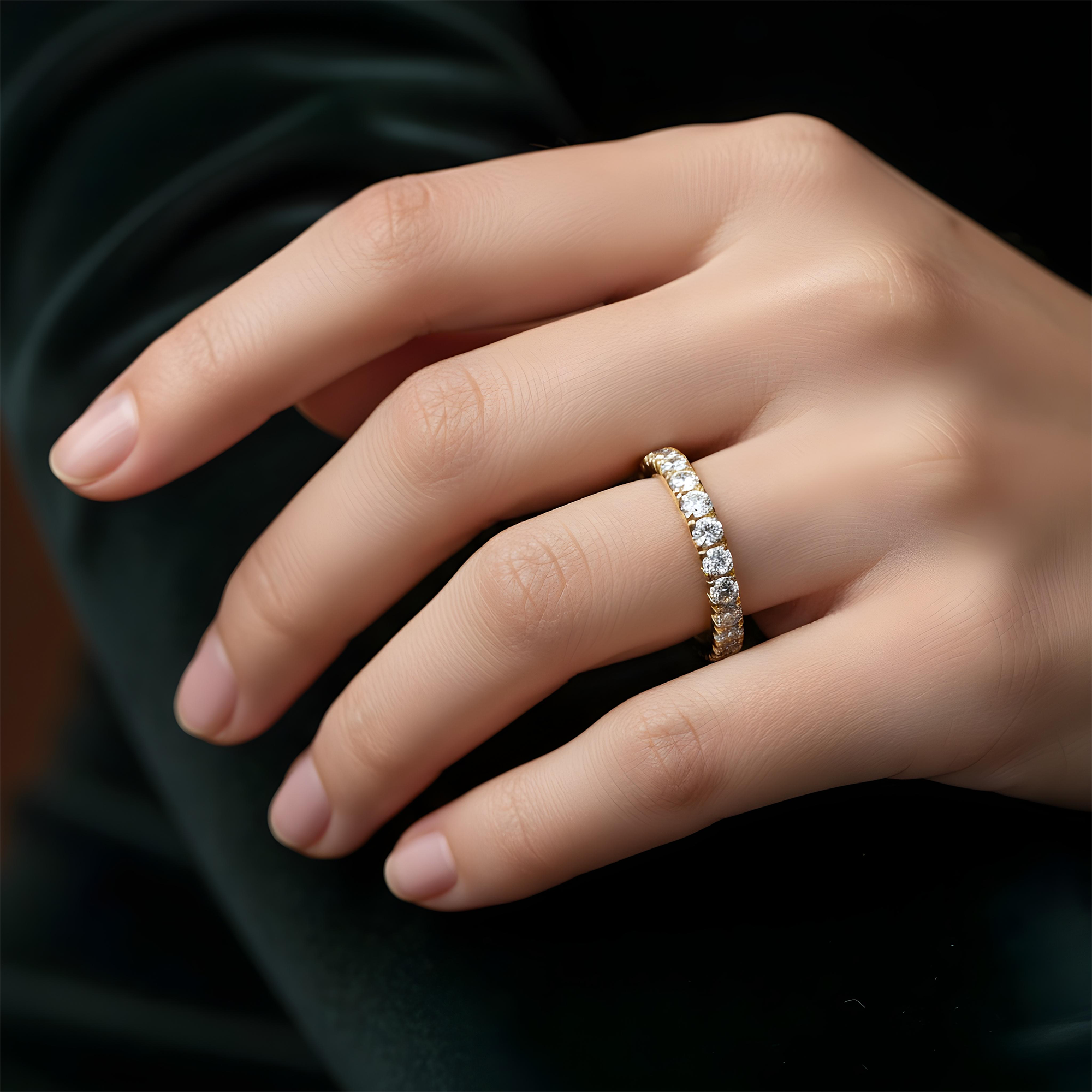 Platinum Round Diamond Eternity Ring 1.41ct (Size 6)