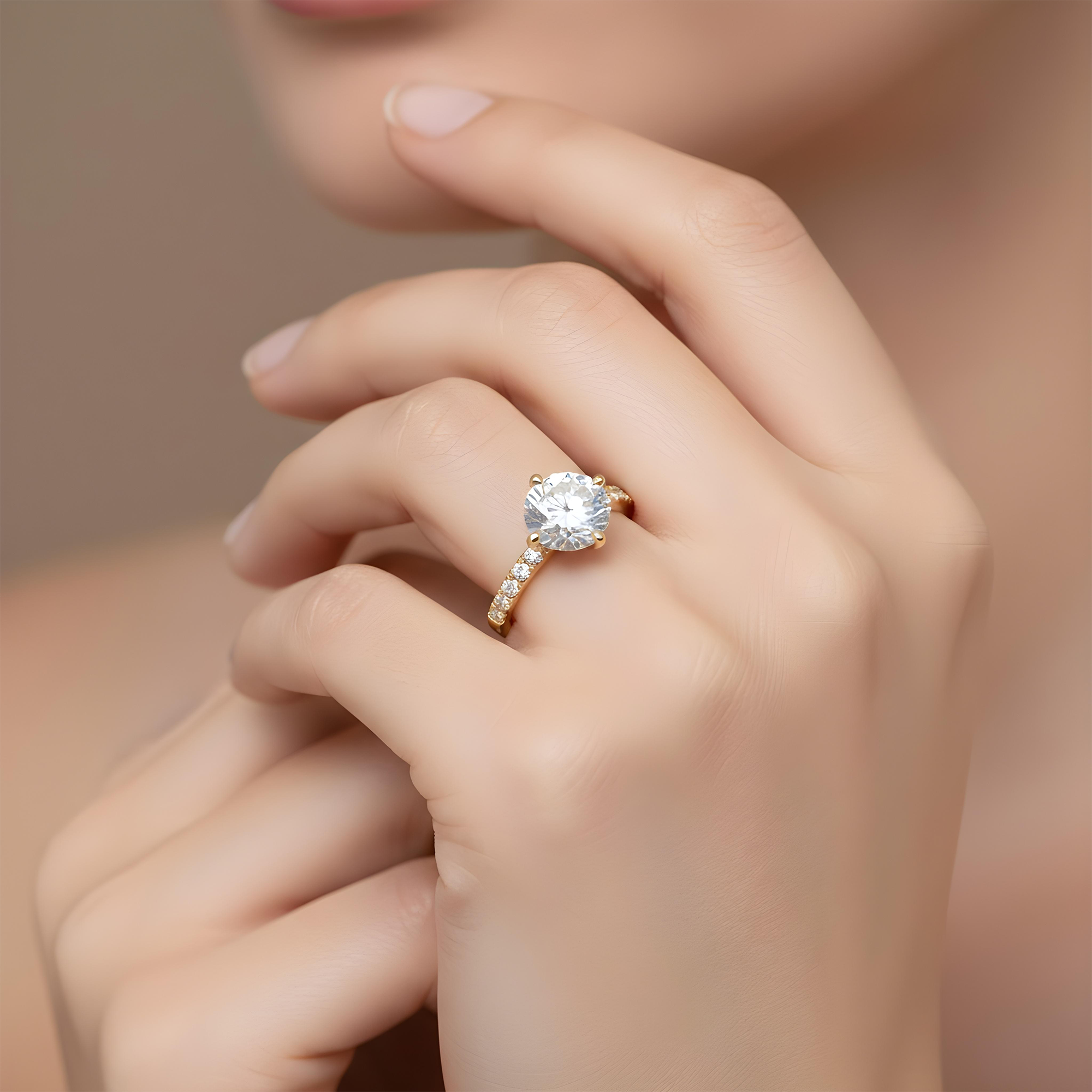 GIA 18K White Gold 4.02ct Round Diamond Engagement Ring 4.64ctw