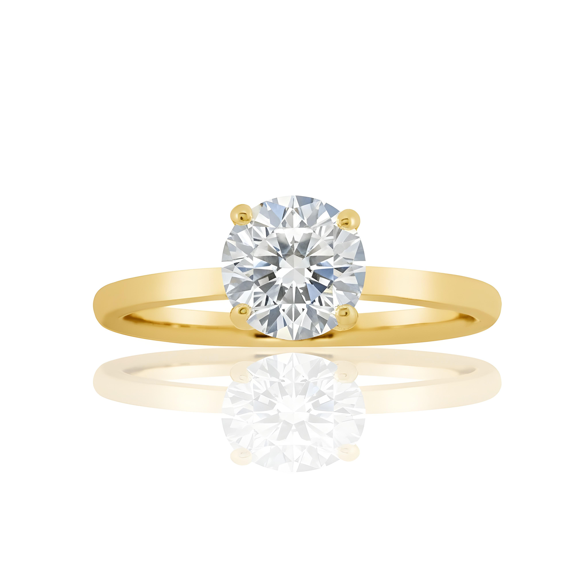 Platinum 1.20ct Round Cut Solitaire Diamond Engagement Ring