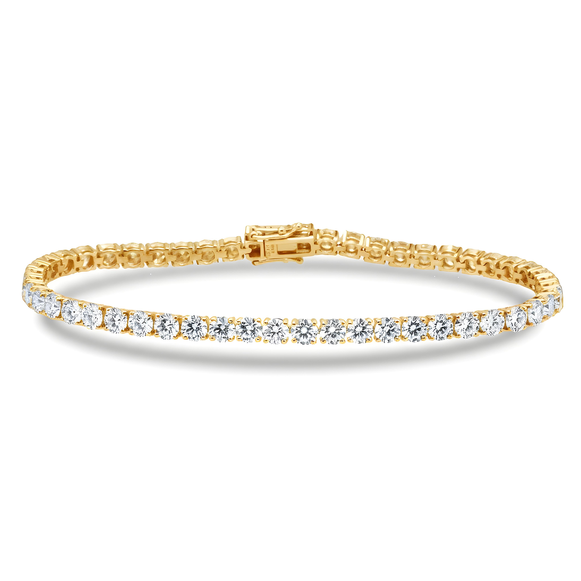 White Gold Round Cut Diamond Tennis Bracelet 9.85ct *Best Seller*