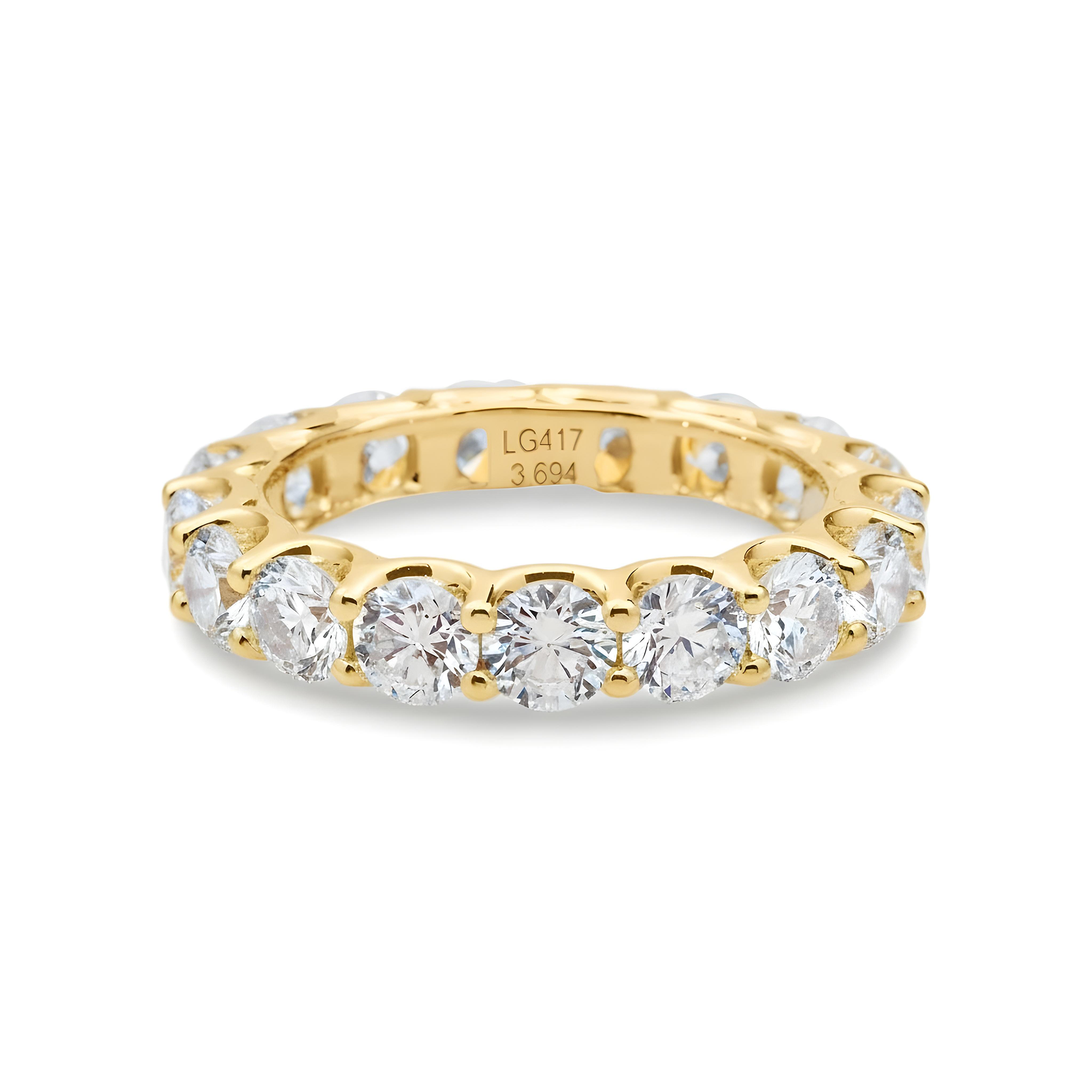 White Gold Round Diamond Eternity Ring 3.70ct (size 6)
