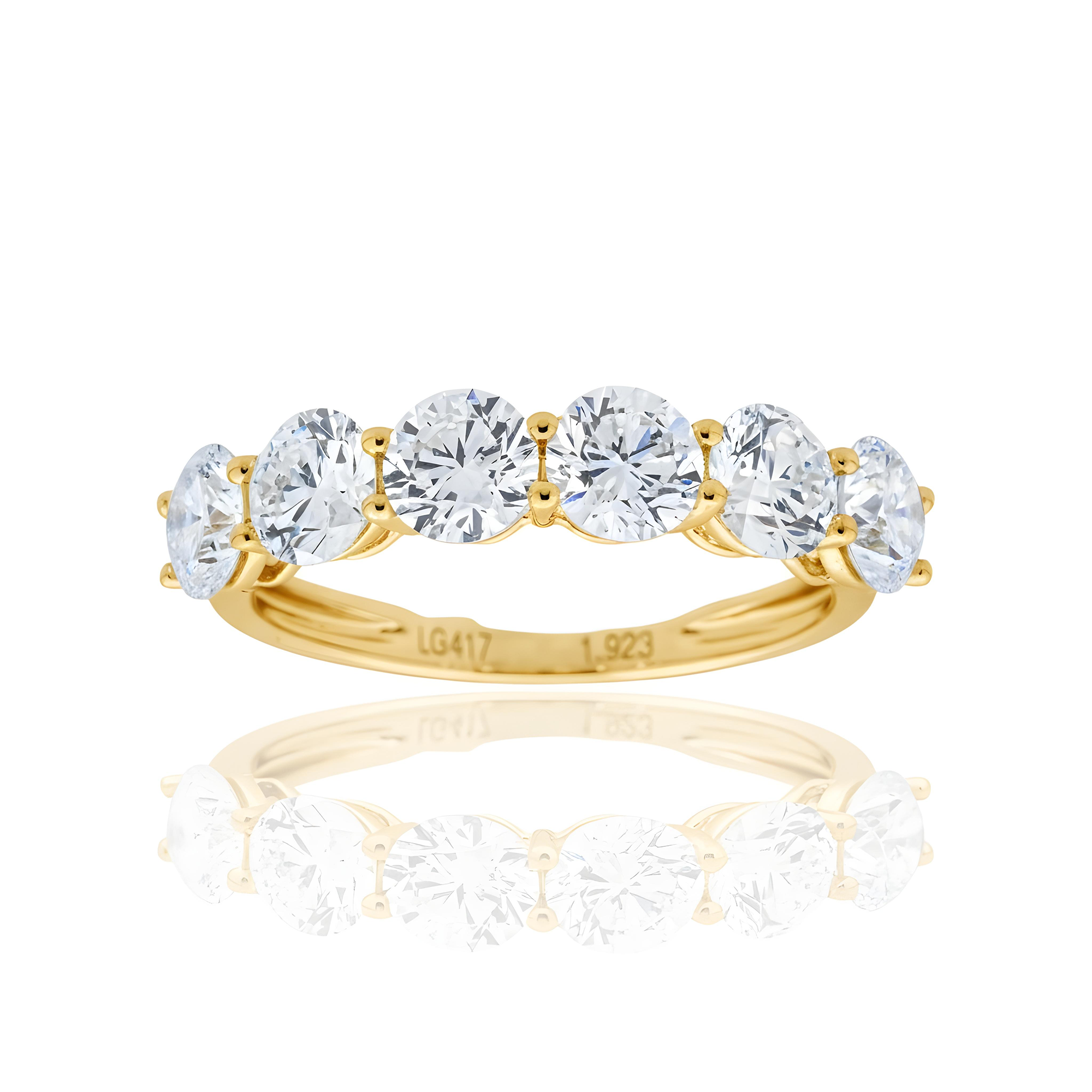 White Gold Round Diamond Half Eternity Ring 1.92ct