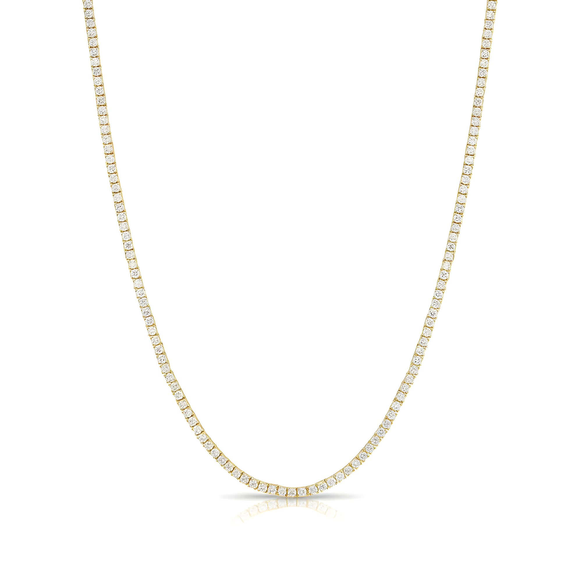 14K White Gold Diamond Tennis Chain 8.0ct