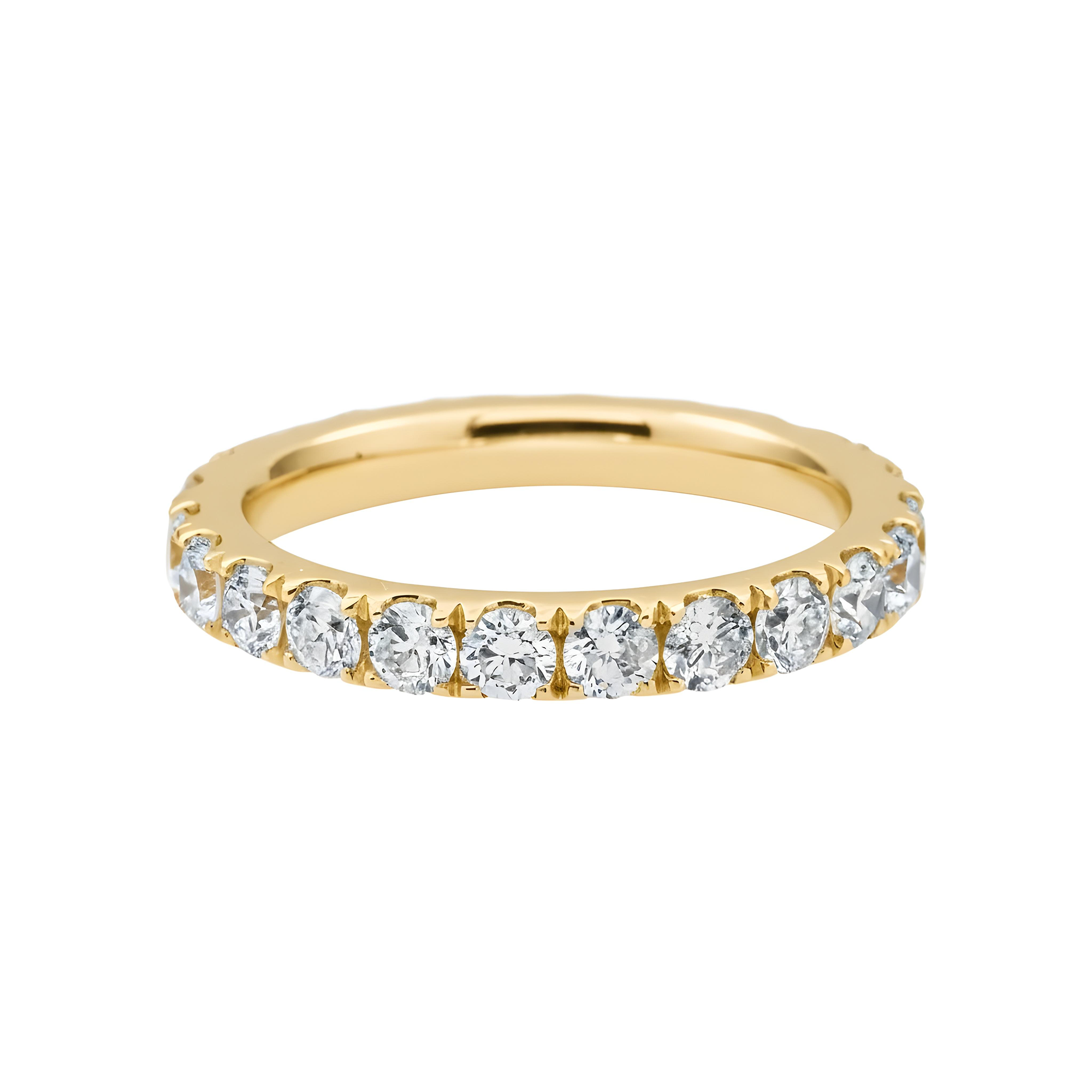 18K White Gold Round Diamond Eternity Ring 1.96ct (Size 5)