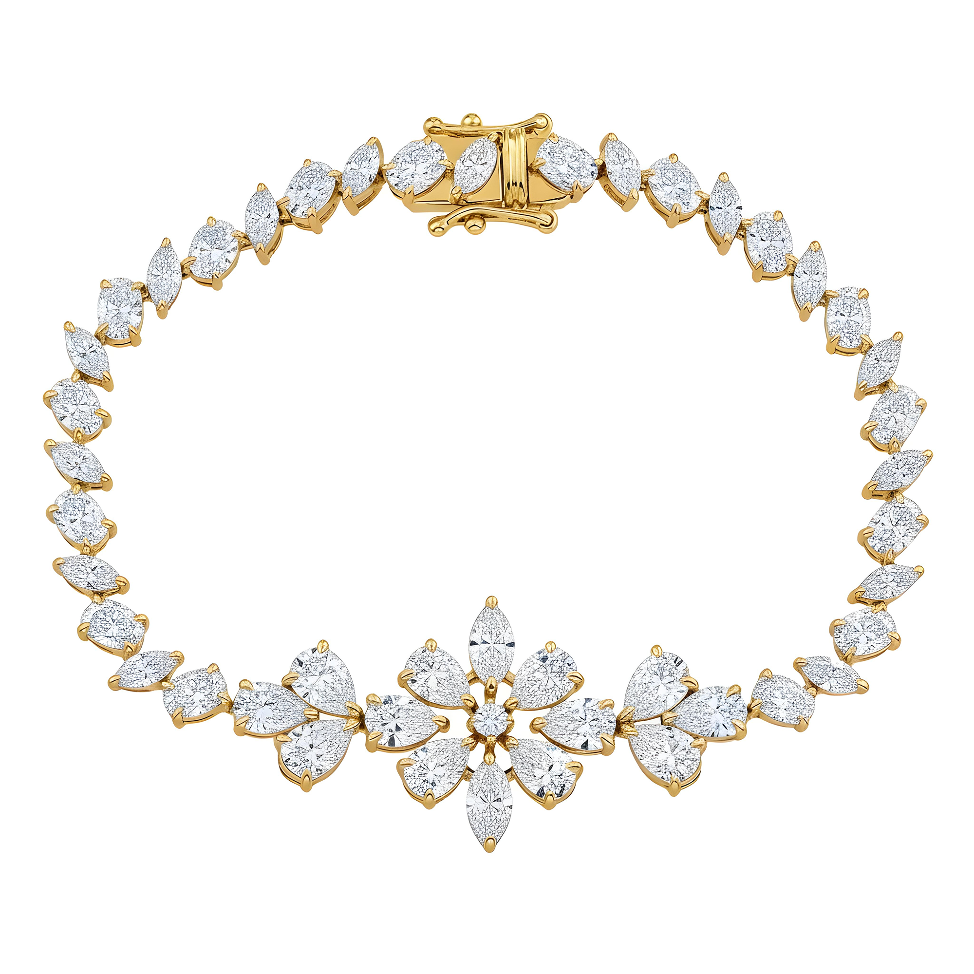 14K White Gold Aurora Diamond Bracelet 11.56ct